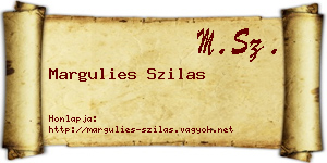 Margulies Szilas névjegykártya